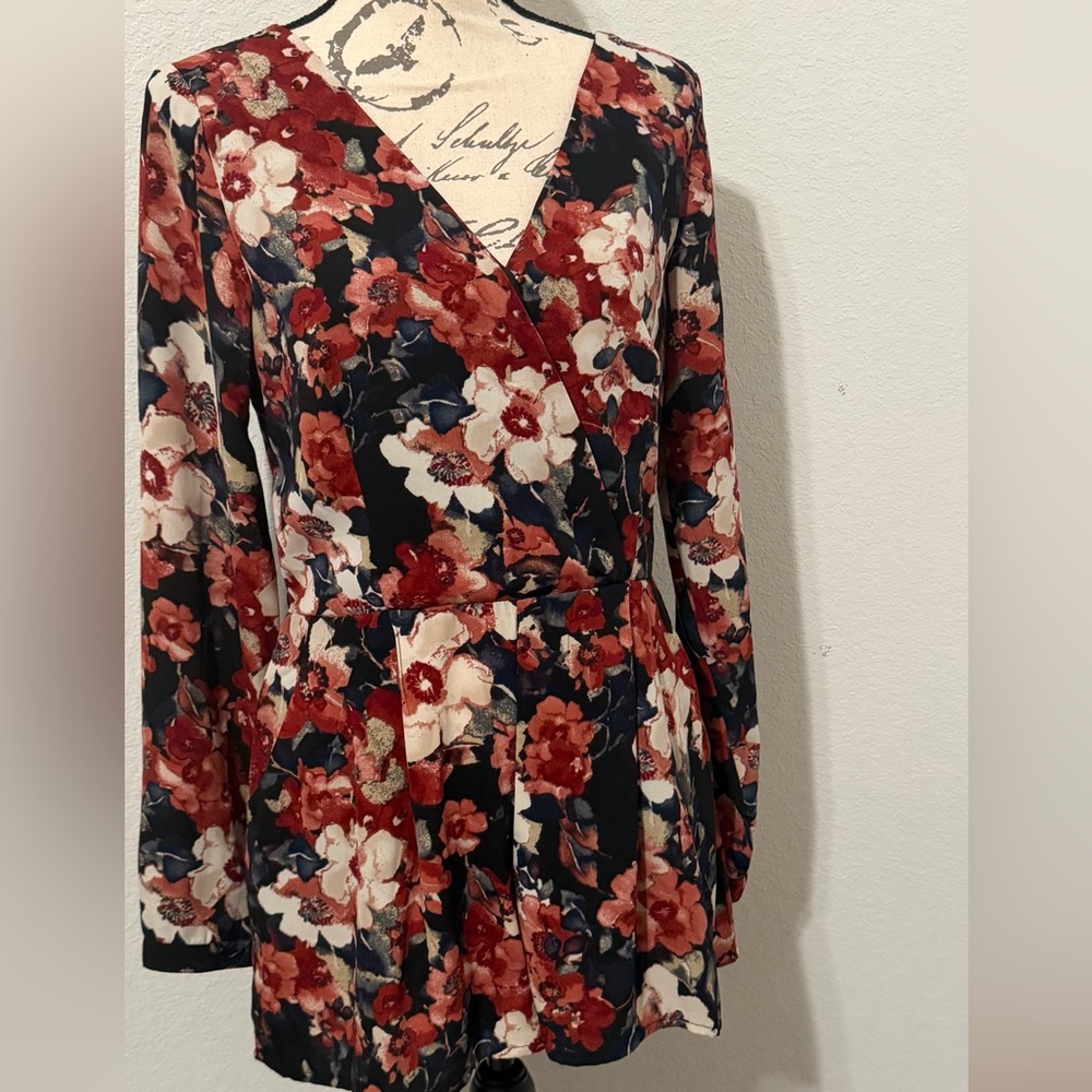 Floral Long Sleeve Romper